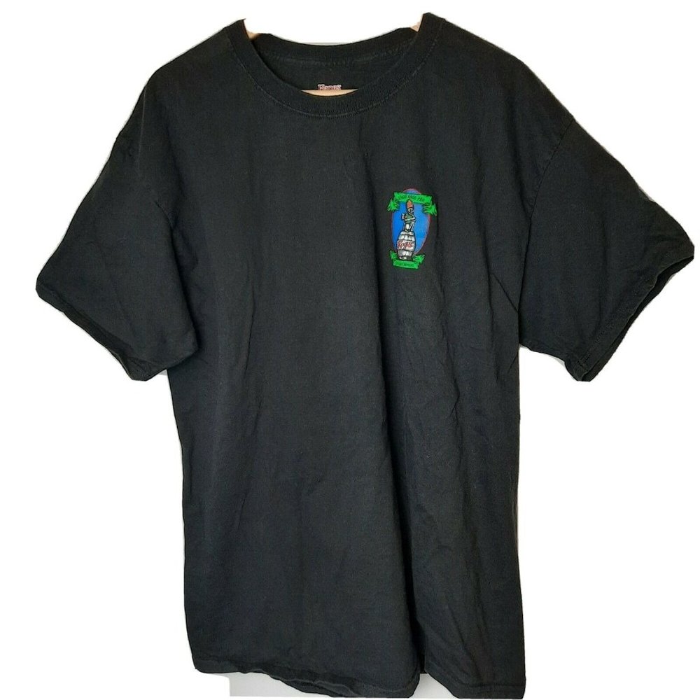 Rogue Brewery Dead Guy Ale Oregon Brewed Beer Black Skeleton T-Shirt Mens XL